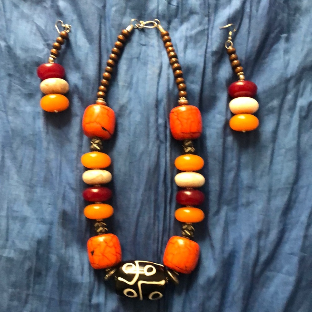 Gorgeous necklace made with African pearls- A must have in your collection